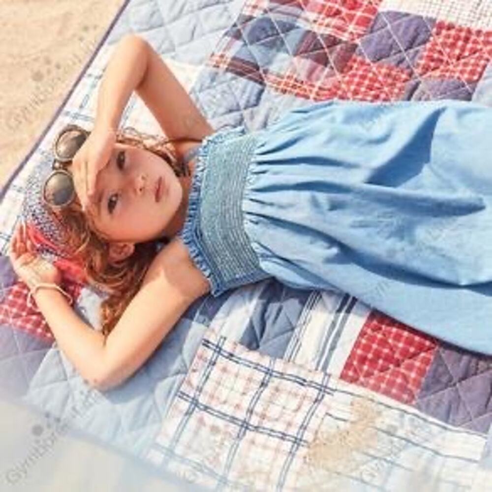 Janie and Jack Smocked Chambray Dress, Girls Size 4